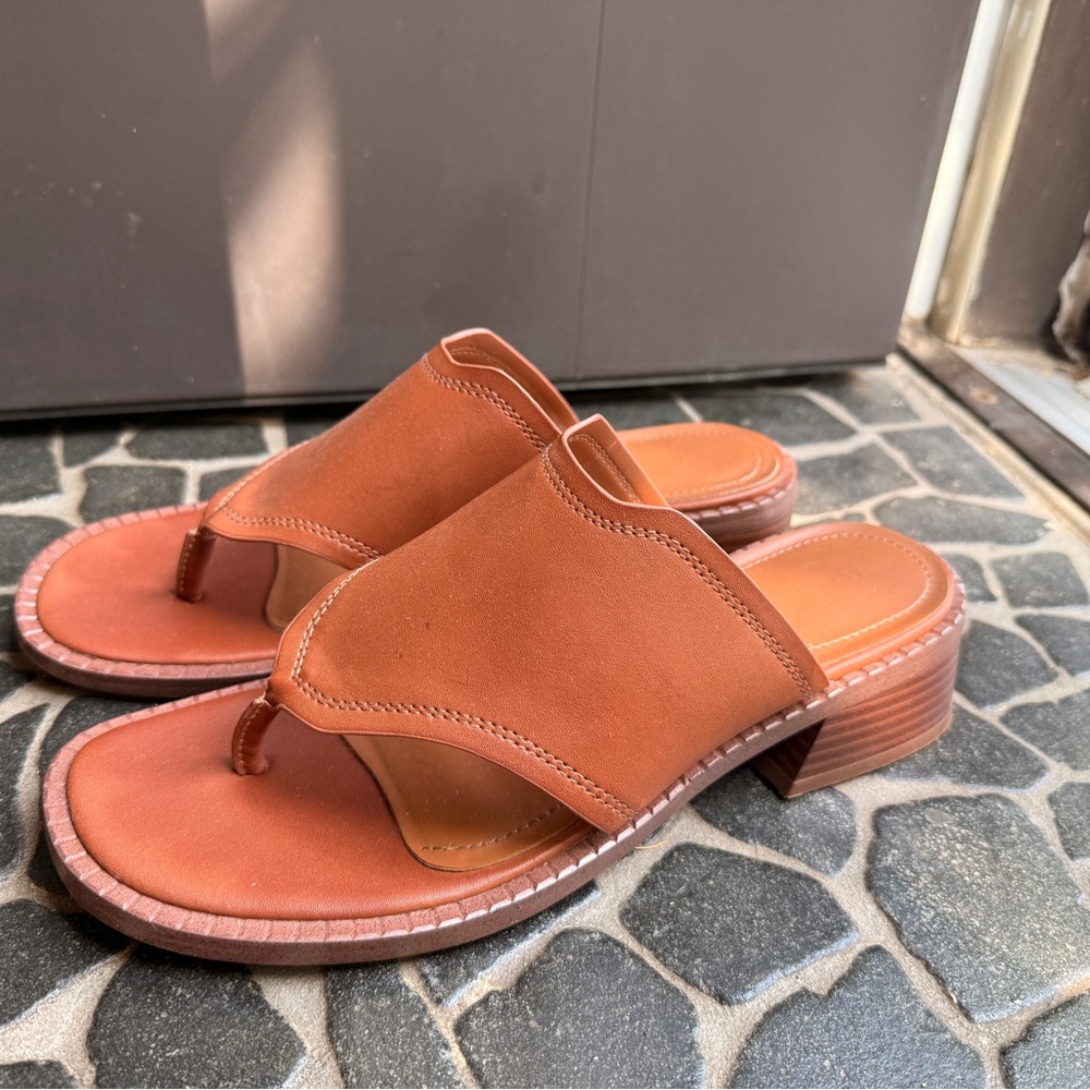Women's Tan Block Heel Sandals